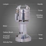Hakka Grain Mill 100g High Speed Food Electric Stainless Steel Powder MillSeeds Flour Nut Pill Wheat Corn Herbs Spices Powder Machine,650W