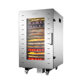 客家食品脱水机16盘不锈钢360°旋转肉干烘干机