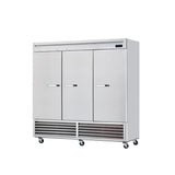 Hakka Brothers 3 Solid Door 72 cu. ft. Stainless Freezer, Bottom-Mount Compressor