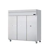 Hakka Brothers 3 Solid Doors 72 Cubic Feet Stainless Freezer, Top-Mount Compressor, R-290 Refrigerant