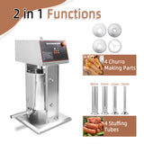 Hakka 20L/44lb Electric Sausage Stuffer 2 Speed Meat Maker Filler