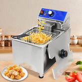 EasyRose 11.8L Commercial Deep Fryer with Basket 1800W Electric Frying Machine,ETL