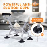 Hakka French Fry Cutter, Commercial Potato Slicer Stainless Steel French Fries Machine with Suction Feet for Patatoes/Carrots/Cucumbers, including 3 Blades(1/4", 3/8",1/2")