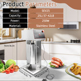 Hakka 25L/55lb Electric Sausage Stuffer Machine, Stainless Steel Vertical Sausage Maker with 4 Stuffing Tubes