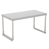 Hakka Brothers 14" x 36" Commercial Kitchen Stainless Steel Single Overshelf Work Table