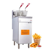EasyRose 40 lb Commercial LPG Deep Fryer, 3-Burner 90,000 BTU Floor Fryer with 2 Baskets, ETL Listed