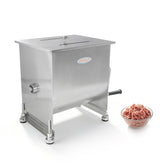 Hakka 22.5L/45lb Manual Meat Mixer, Fixed Stainless Steel Tank Commercial Sausage Mixer