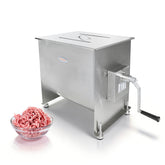 Hakka 37.5L/85lb Manual Meat Mixer, Fixed Stainless Steel Tank Sausage Mixer