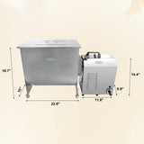 Hakka Electric Meat Mixer 45L/90lb Capacity Tank Gear Driven Stainless Steel Mixer