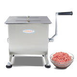 Hakka 20Liter capacity Tank Stainless Steel Manual Meat Mixer (Mixing Maximum 30-Pound for Meat)