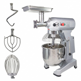 Hakka 30Qt Dough Stand Mixer 3 Speed, 4 Function Stainless Steel Food Mixer with Meat Grinder Head, ETL certified