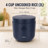 Clivia 2L rice cooker product dimensions