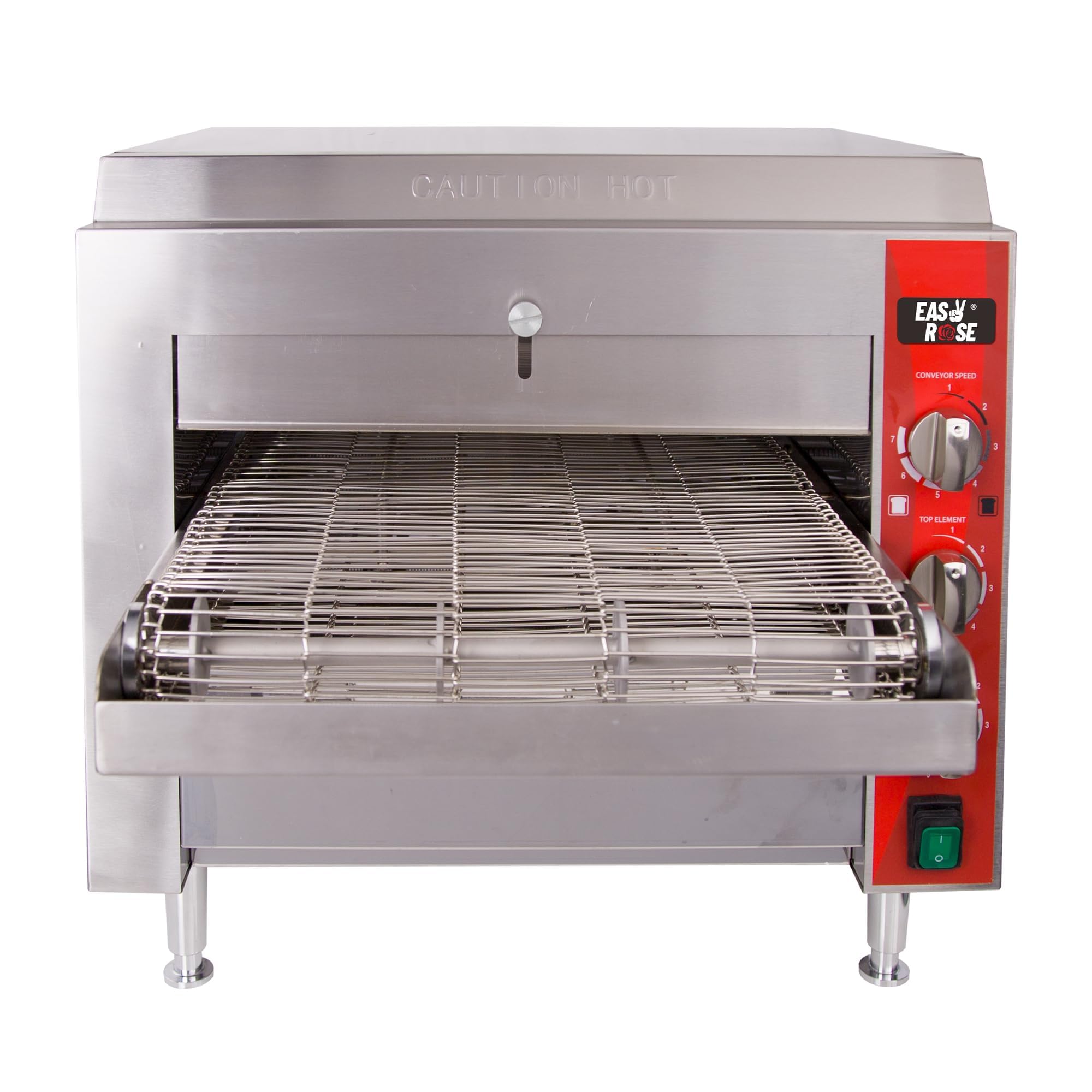 EasyRose 14-inch commercial conveyor pizza oven, 208V 3500W stainless steel countertop toaster