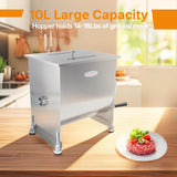 Hakka 7.5L/15lb Manual Meat Mixer, Fixed Stainless Steel Tank Sausage Mixer