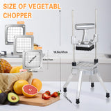 Hakka Commercial Vegetable Chopper French Fry Cutter w/3 Replacement Blades Commercial Onion Slicer Heavy Duty Potato Cutter Carrots Dicer Stainless Steel, include 3 Blades(1/2", 3/8", 1/4")