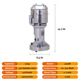 Hakka Grain Mill 200g High Speed Food Electric Stainless Steel Powder MillSeeds Flour Nut Pill Wheat Corn Herbs Spices Powder Machine,1200W