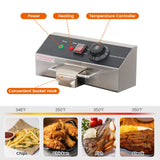 (Official refurbishment)Easyrose Commercial Deep Frye with 8.4QT/8L Removable Basket, Lid & Temperature Limiter, 1600W, 110V, ETL Listed