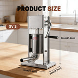 Hakka 3L/7LB Sausage Stuffer with Spanish Churro Meat Filler Maker Machine