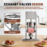 Hakka 5L/11LB Sausage Stuffer with Spanish Churro Meat Filler Maker Machine