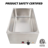 EasyRose 20" x 12" 全尺寸电动台面食物保温器 - 120V,1200W