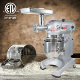 Hakka 10Qt Dough Stand Mixer 3 Speed, 4 Function Stainless Steel Food Mixer, ETL certified (grinder head included)