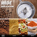 Hakka Grain Mill 800g High Speed Food Electric Stainless Steel Powder MillSeeds Flour Nut Pill Wheat Corn Herbs Spices Powder Machine,2400W