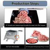 Hakka 15 磅/7.5 升不锈钢手动肉类搅拌机带特殊搅拌桨