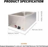 EasyRose 20" x 12" 全尺寸电动台面食物保温器 - 120V,1200W