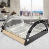 Hakka Commercial Countertop Bakery Display Case Pastry Muffins Food Showcase,Rose Gold