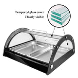 Hakka Brothers Commercial Countertop Bakery Display Case Muffins Showcase, Black