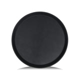 Clivia 6 Pack Restaurant Grade Non-Slip Tray,Fiberglass Serving Trays,Round,16-inch,Plastic,Black
