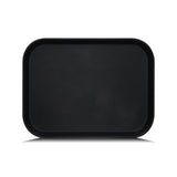 Clivia 6 Pack Restaurant Grade Non-Slip Tray, Fiberglass Serving Trays, Rectangular,13.9X 10Inch, Plastic, Black