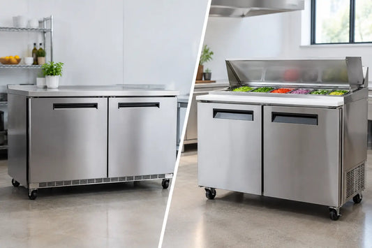 Undercounter Refrigerator Versus Prep Table