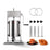 Hakka 15L/32lb Manual Sausage Stuffer, 2-Speed Stainless Steel Vertical Meat Filler with 4 Nozzles