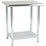 Hakka Brothers 30" x 48" 18 Gauge 430 Economy Stainless Steel Commercial Work Table with Undershelf