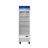 Hakka Brothers 23 CuFt. 1 Glass Door Refrigerator (Swing), White, Energy Star Rated
