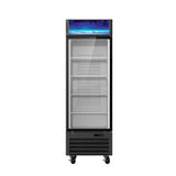 Hakka Brothers 23 CuFt. 1 Glass Doors Refrigerator (Swing), Black, Energy Star Rated