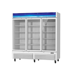 Hakka Brothers 72 CuFt. 3 Glass Door Freezer (Swing), White, Energy Star Rated