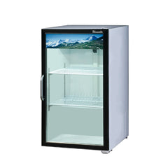 Hakka Brothers 7 CuFt. Counter Top Glass Door Refrigerator (Swing) White Side, R-290 Refrigerant