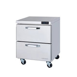 Hakka Brothers 2 Drawers All Stainless Undercounter Refrigerator - 28" wide, 7 cu/ft., R-290 Refrigerant