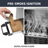 Hakka 2-Layer Electric Smoker with Timer & Temperature Control, 15 lb Capacity