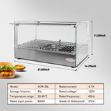 Hakka 35L Commercial Countertop Bakery Display Case with Warmer System