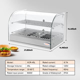 Hakka 45L Commercial Countertop Bakery Display Case with Warmer System