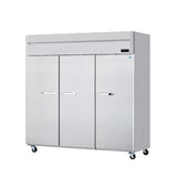 Hakka Brothers 3 Solid Door 72 cu. ft. Stainless Refrigerator, Top-Mount Compressor