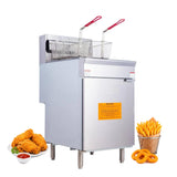 EasyRose 75 Lb Commercial LPG Deep Fryer, 5 Burners, 150,000 BTU Floor Fryer With 2 Baskets, ETL Listed