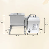 Hakka Electric 30lbs 15L Capacity Tilt Tank Meat Mixer Manual Countertop Machine
