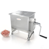 Hakka 15L/30lb Manual Meat Mixer, Fixed Stainless Steel Tank Sausage Mixer