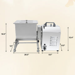 Hakka 电动 45 磅 22.5L 倾斜罐肉类搅拌机商用台面机