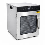 Hakka Bros 12-Tray 800W Food Dehydrator, 10.7 sq. ft. Drying Space, 86–194°F Temp, 24H Timer & Glass Door