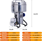 Hakka Grain Mill 1500g High Speed Food Electric Stainless Steel Powder MillSeeds Flour Nut Pill Wheat Corn Herbs Spices Powder Machine，3500W